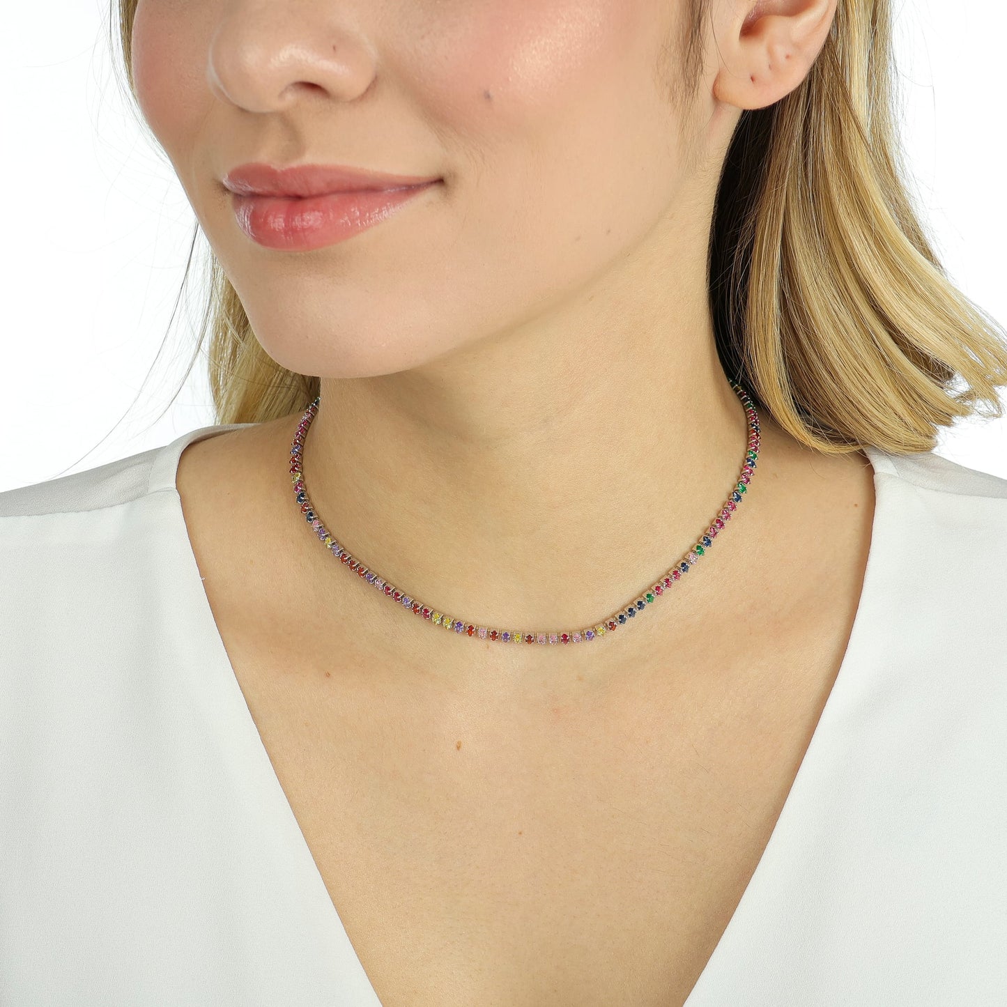 CHOKER NAVETINHAS COLORIDAS RÓDIO