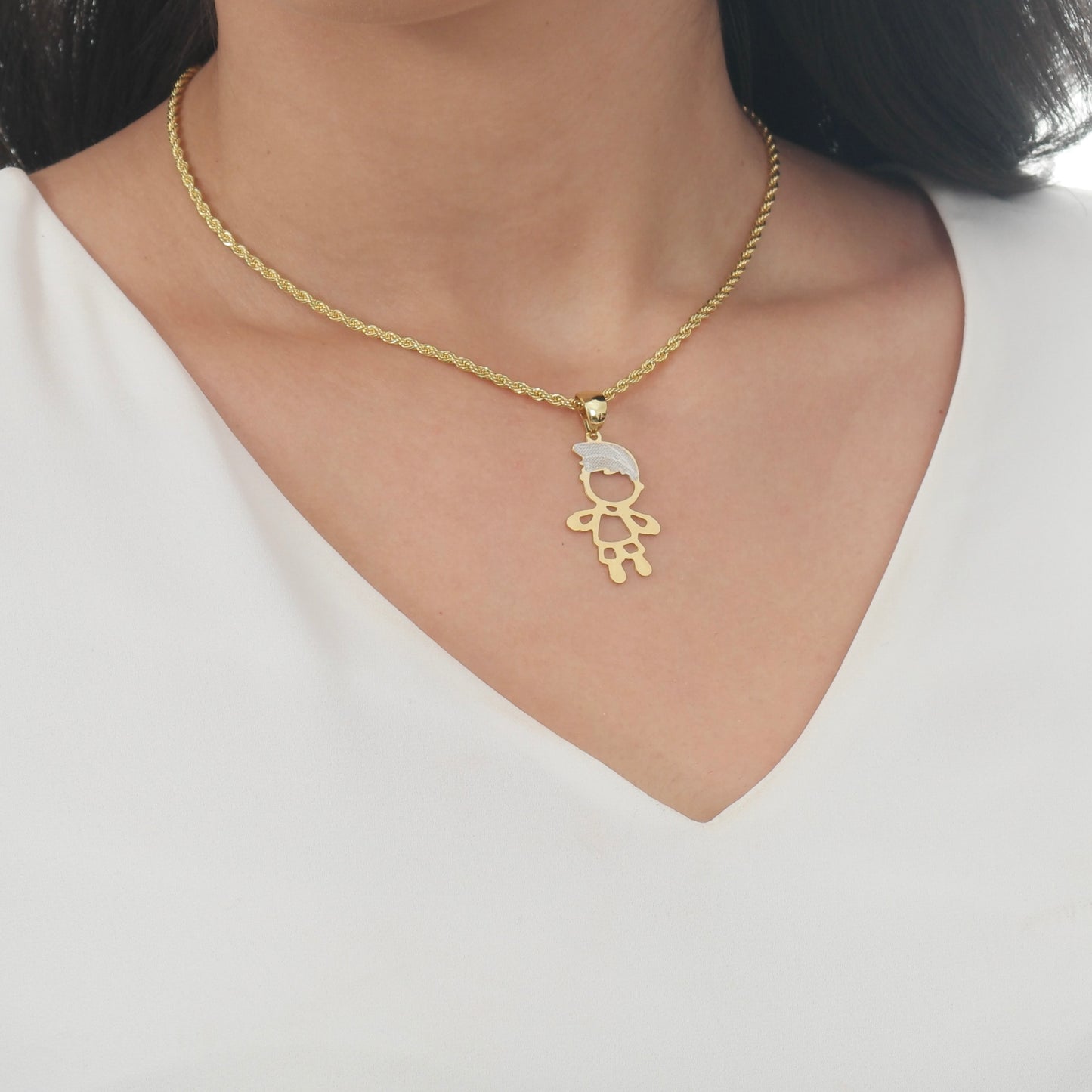 COLAR FILHO TRABALHADO CORDÃO BAIANO OURO 18K