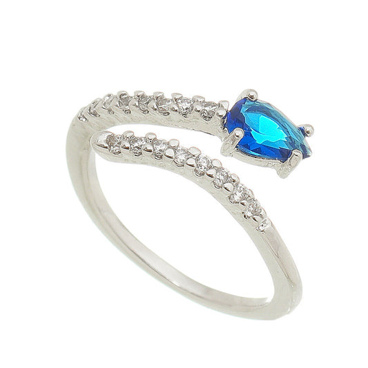 ANEL SNAKE AZUL SAFIRA AJUSTÁVEL RÓDIO