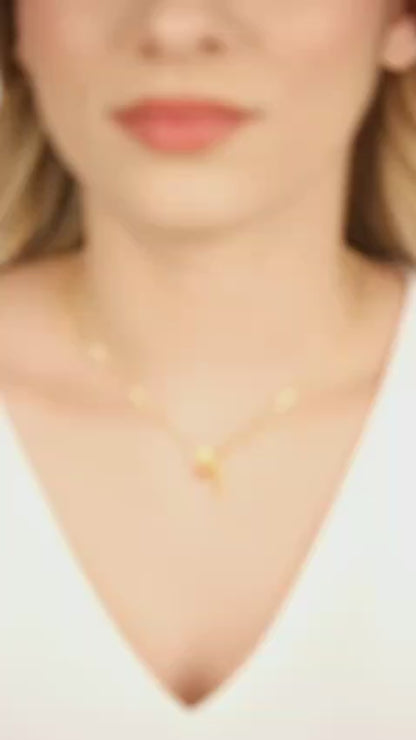 COLAR MENINA RUBI + PLAQUINHA DE NOME OURO 18K